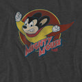 Charcoal - Side - Mighty Mouse Unisex Adult Circle T-Shirt