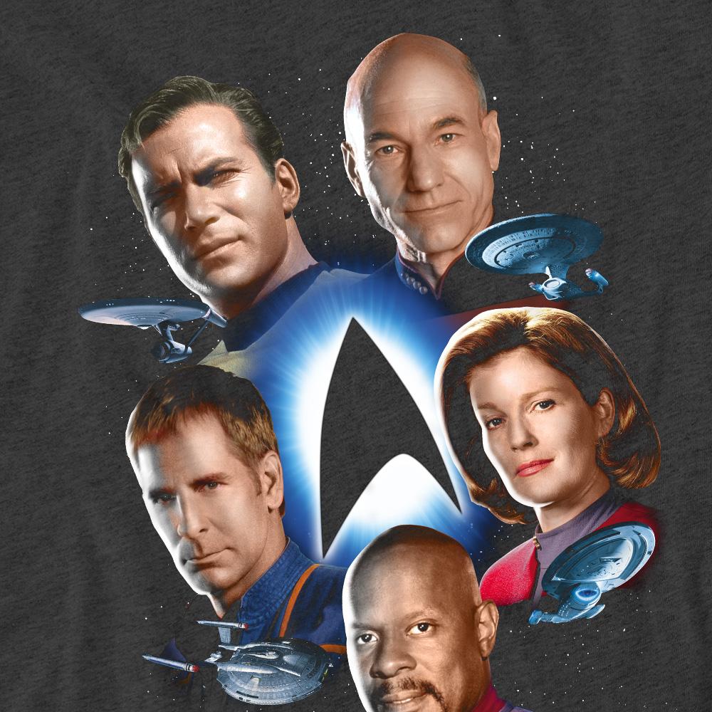 Charcoal - Pack Shot - Star Trek Unisex Adult Starfleet´s Finest T-Shirt