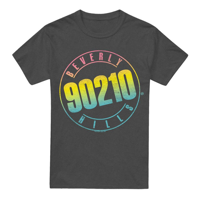Charcoal - Front - 90210 Unisex Adult Colour Blend Logo T-Shirt