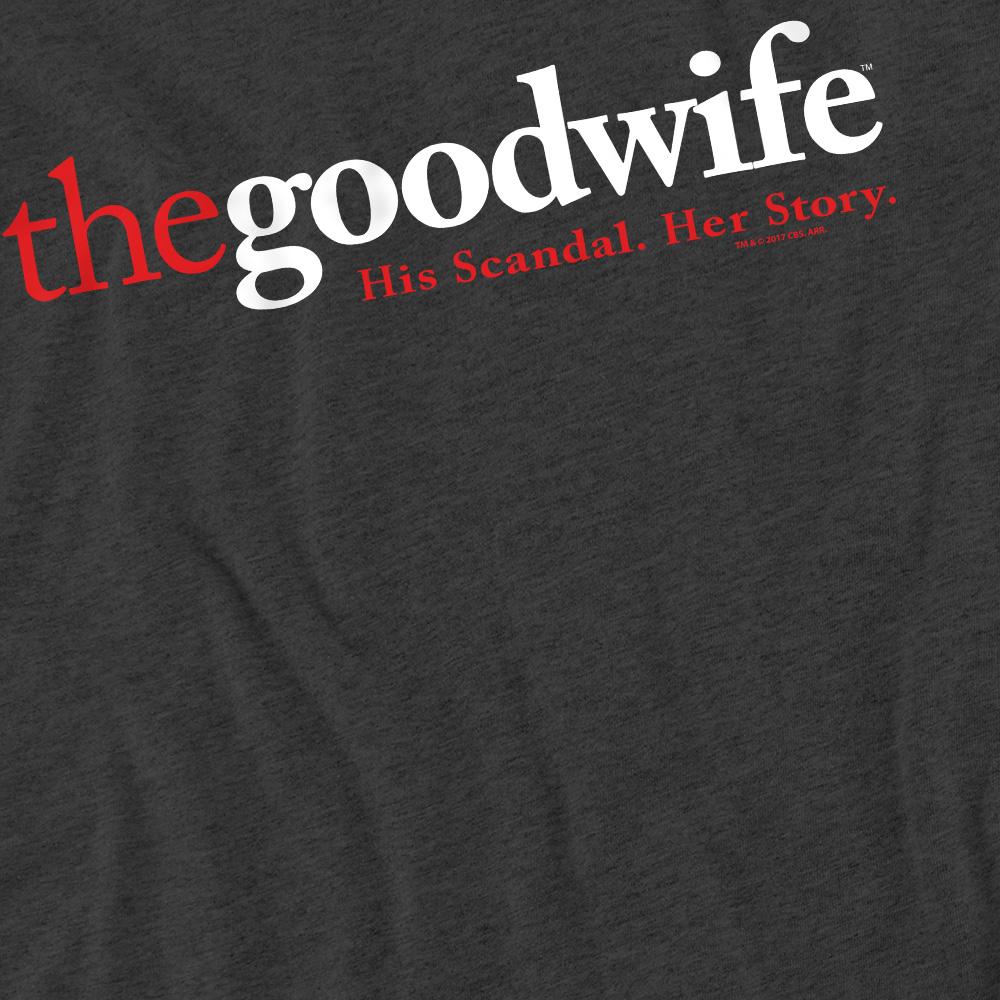 Charcoal - Pack Shot - The Good Wife Unisex Adult Logo T-Shirt