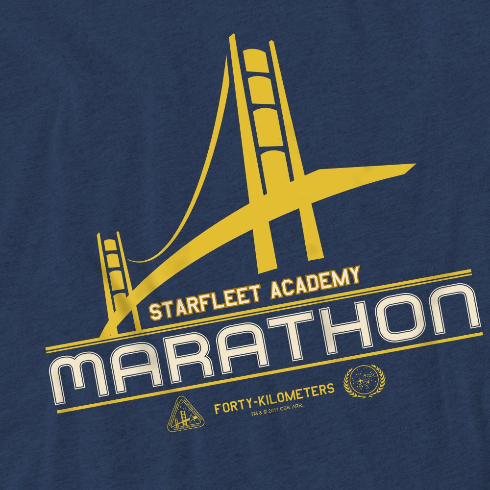Navy - Pack Shot - Star Trek Unisex Adult Marathon Logo T-Shirt