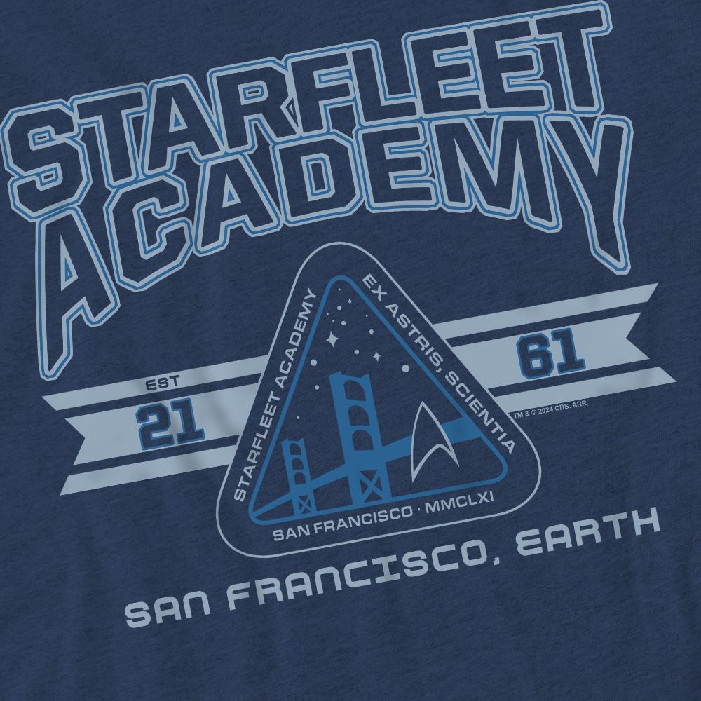 Navy - Pack Shot - Star Trek Unisex Adult Starfleet Academy Earth T-Shirt