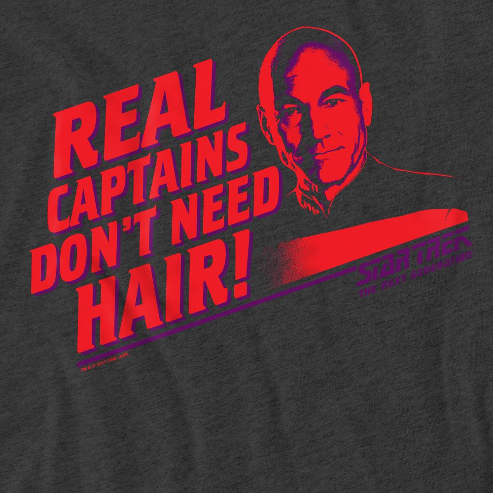Charcoal - Pack Shot - Star Trek Unisex Adult Real Captain T-Shirt