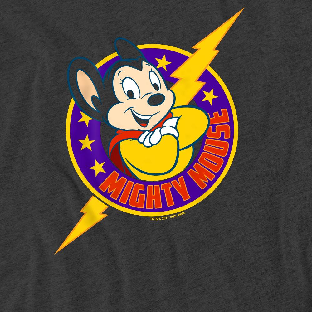 Charcoal - Pack Shot - Mighty Mouse Unisex Adult Mighty Hero T-Shirt