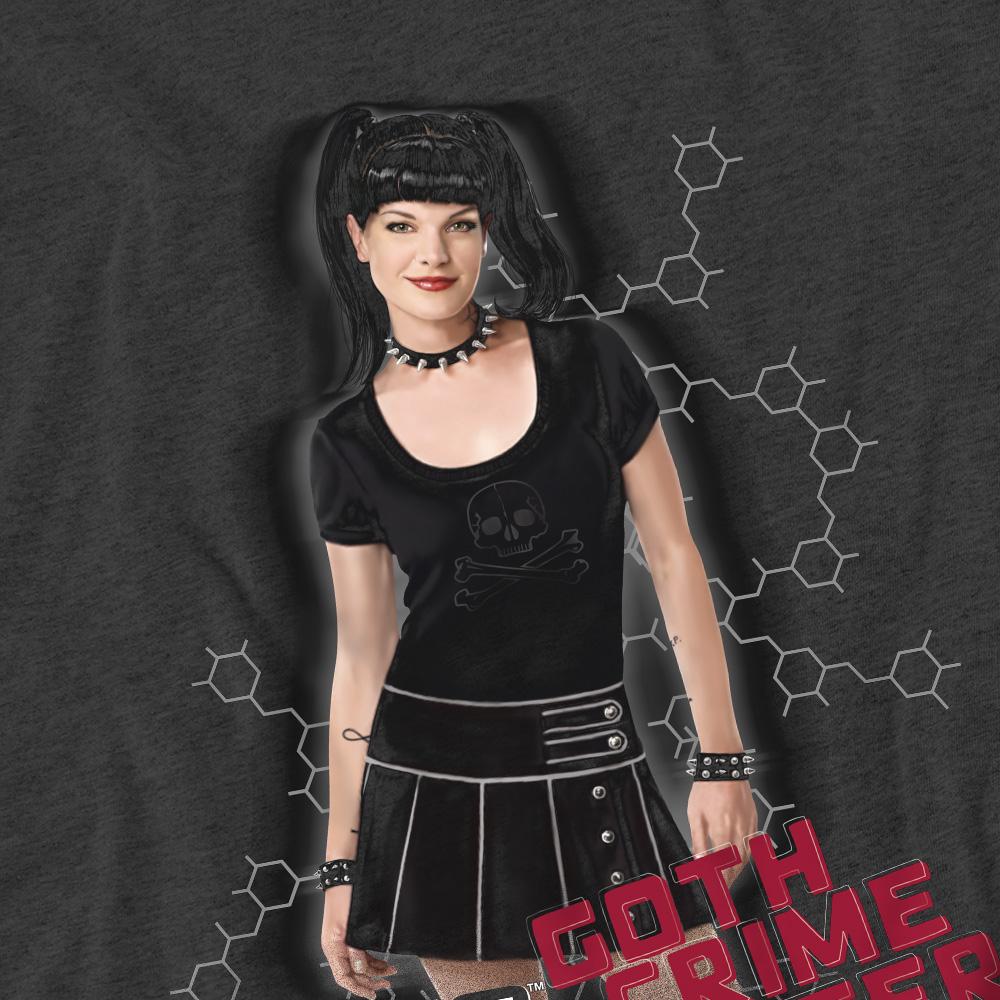 Charcoal - Pack Shot - NCIS Unisex Adult Goth Crime Fighter T-Shirt