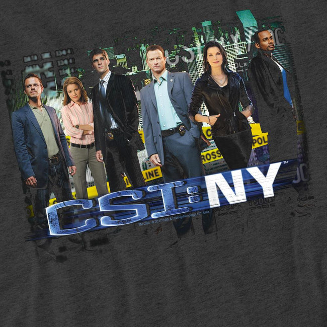 Charcoal - Pack Shot - CSI: NY Unisex Adult Cast T-Shirt