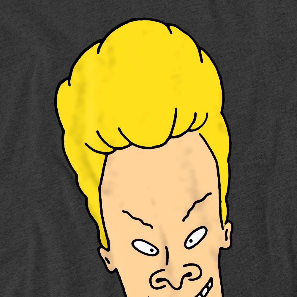 Charcoal - Pack Shot - Beavis & Butthead Unisex Adult Headshot T-Shirt