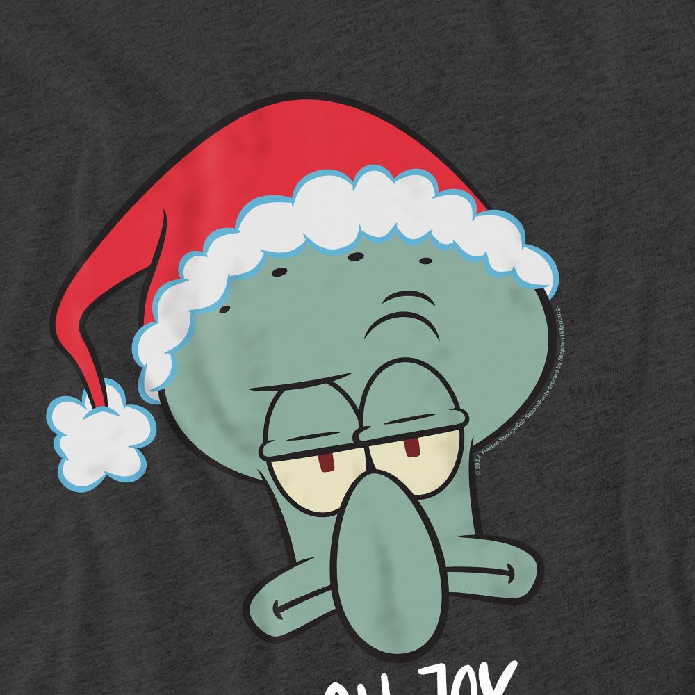 Charcoal - Pack Shot - SpongeBob SquarePants Unisex Adult Joy Squidward Christmas T-Shirt