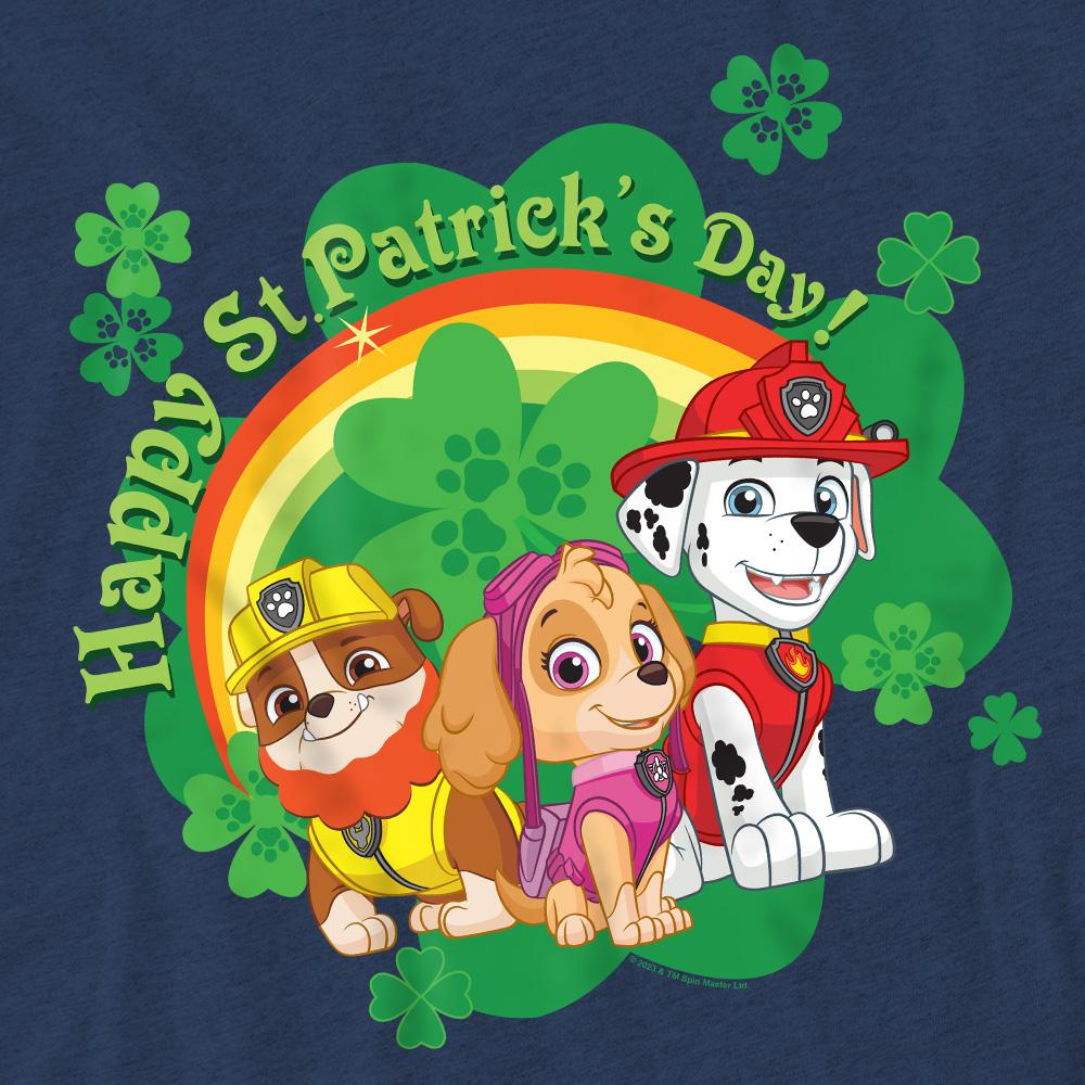 Navy - Pack Shot - Paw Patrol Unisex Adult Team St Patricks Day T-Shirt