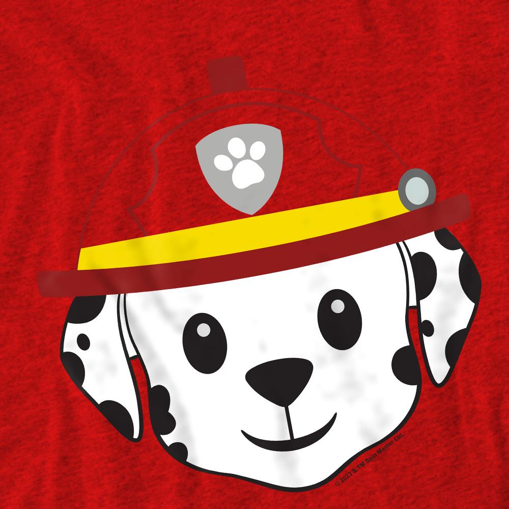 Red - Pack Shot - Paw Patrol Unisex Adult Marshall Emoji T-Shirt