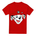 Red - Front - Paw Patrol Unisex Adult Grin Marshall T-Shirt