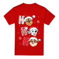 Red - Front - Paw Patrol Unisex Adult Santa Hat Christmas T-Shirt