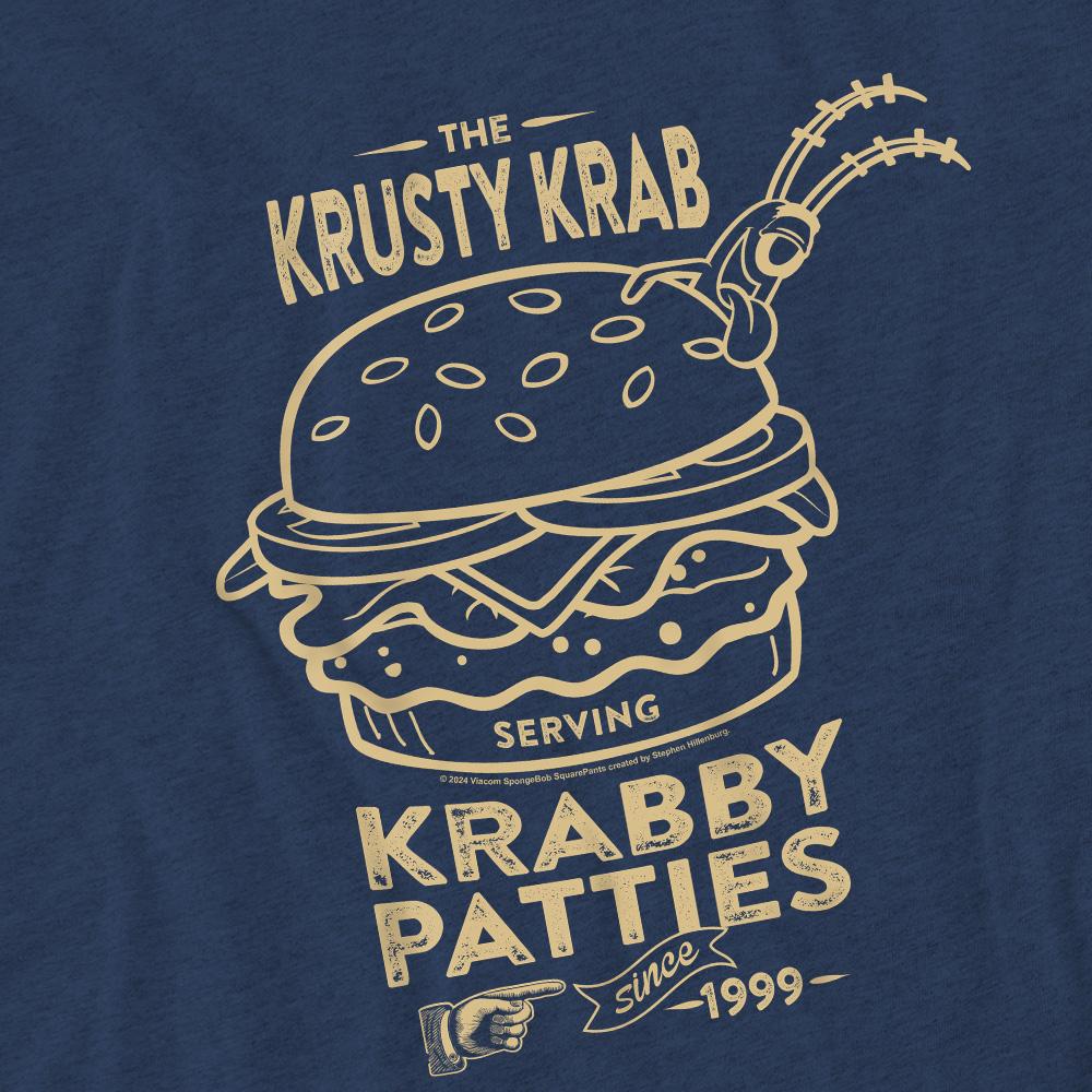Navy - Pack Shot - SpongeBob SquarePants Unisex Adult The Krusty Krab Shock Mono T-Shirt