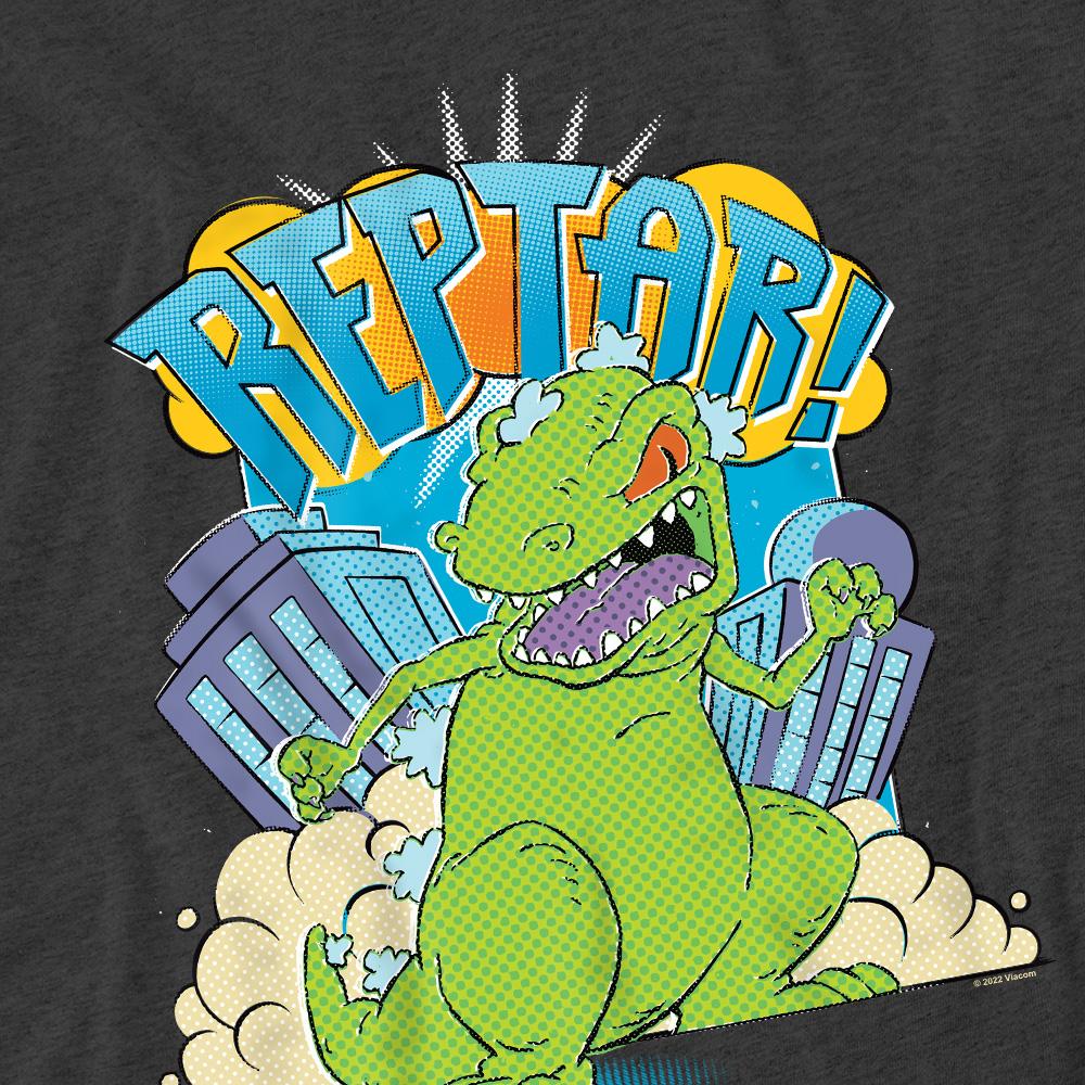 Charcoal - Pack Shot - Rugrats Unisex Adult Stomp Reptar T-Shirt