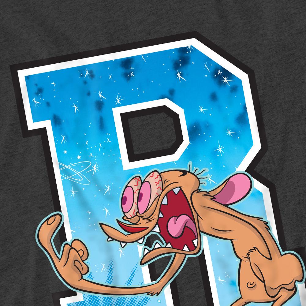 Charcoal - Pack Shot - Ren & Stimpy Unisex Adult R Is For Ren T-Shirt