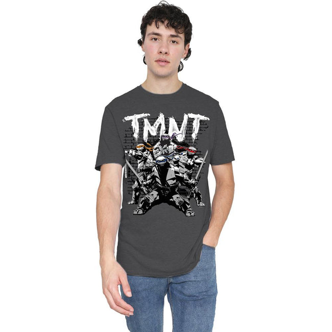 Charcoal - Side - Teenage Mutant Ninja Turtles Unisex Adult TMNT Team T-Shirt