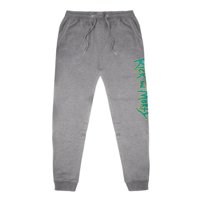 Sports Grey - Front - Rick And Morty Mens Logo Jogging Bottoms
