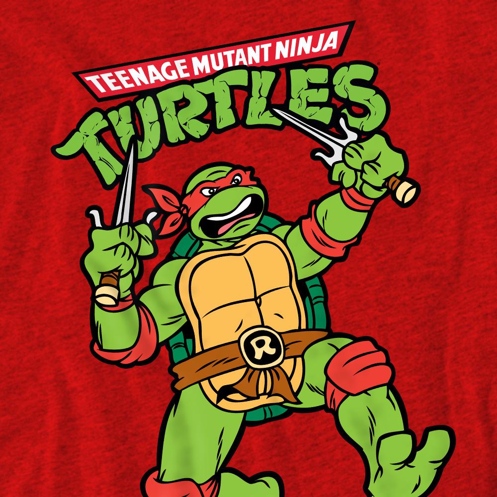 Red - Pack Shot - Teenage Mutant Ninja Turtles Unisex Adult Raphael Retro T-Shirt