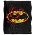 Multicoloured - Back - Batman Graffiti The Joker Blanket