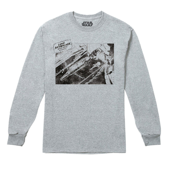 Sports Grey - Front - Star Wars Mens Skywalker Strikes Again Long-Sleeved T-Shirt