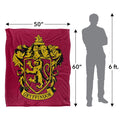 Multicoloured - Pack Shot - Harry Potter Gryffindor Crest Blanket