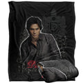 Multicoloured - Side - Vampire Diaries Portrait Damon Blanket