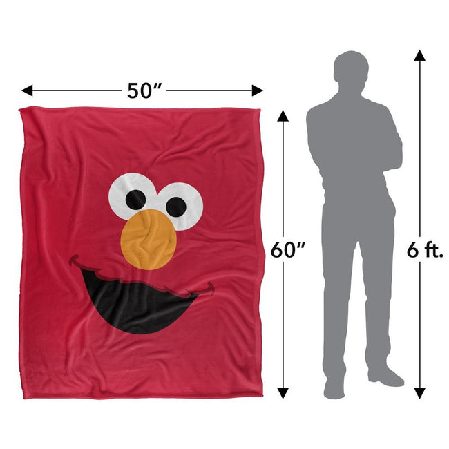 Multicoloured - Pack Shot - Sesame Street Face Elmo Blanket
