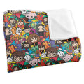 Multicoloured - Back - Harry Potter Chibi Group Blanket