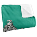 Multicoloured - Back - Harry Potter Slytherin Stitched Crest Blanket