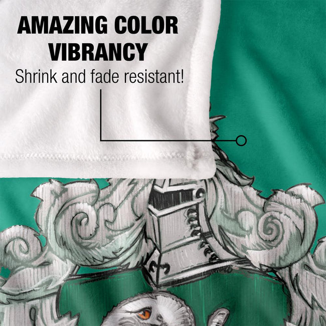 Multicoloured - Lifestyle - Harry Potter Slytherin Stitched Crest Blanket
