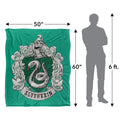 Multicoloured - Pack Shot - Harry Potter Slytherin Stitched Crest Blanket