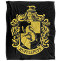 Multicoloured - Front - Harry Potter Hufflepuff Crest Blanket