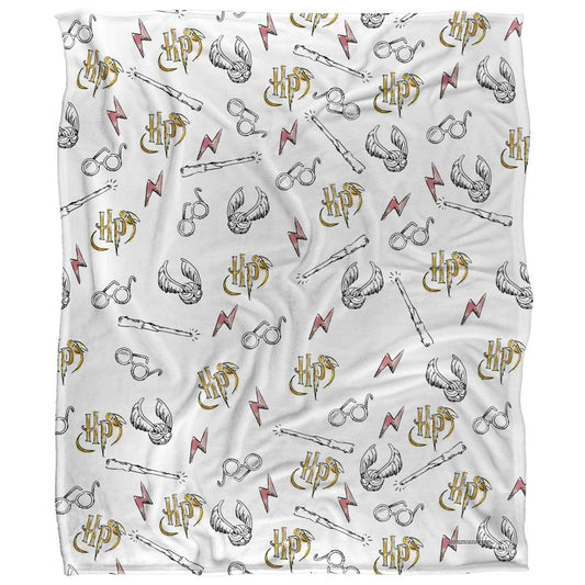 Multicoloured - Front - Harry Potter All-Over Print Blanket