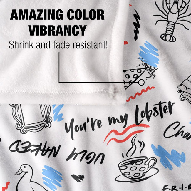 Multicoloured - Lifestyle - Friends Doodles Blanket