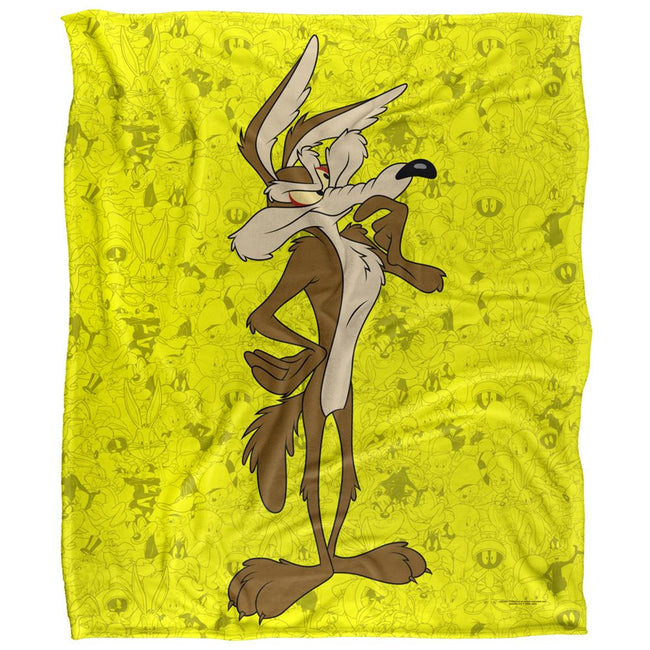 Multicoloured - Front - Looney Tunes Character Collage Wile E Coyote Blanket