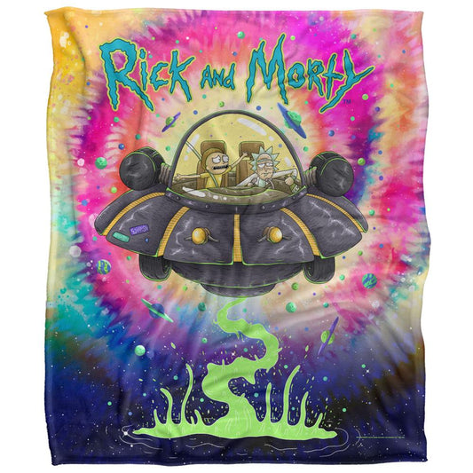 Multicoloured - Front - Rick And Morty Space Tripe Blanket