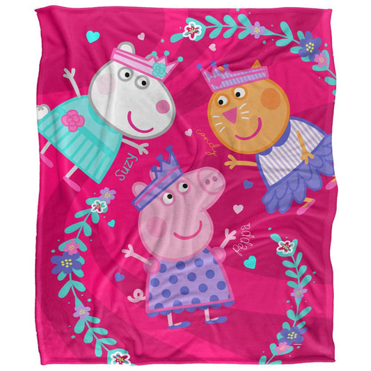 White - Front - Peppa Pig Peppa, Suzy, Candy Friends Blanket