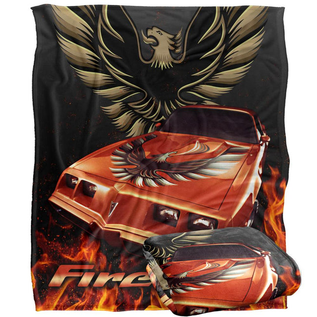 Multicoloured - Side - Pontiac Firebird Flames Blanket