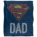 Multicoloured - Front - Superman Dad Logo Blanket