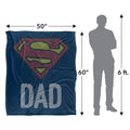 Multicoloured - Pack Shot - Superman Dad Logo Blanket