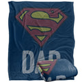 Multicoloured - Side - Superman Dad Logo Blanket