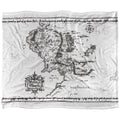 Multicoloured - Front - Lord Of The Rings World Map Blanket