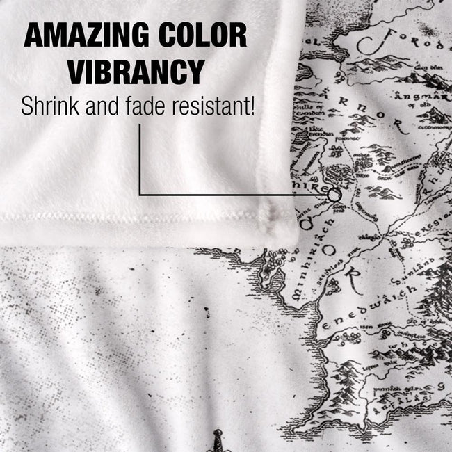 Multicoloured - Lifestyle - Lord Of The Rings World Map Blanket