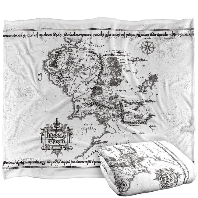 Multicoloured - Side - Lord Of The Rings World Map Blanket