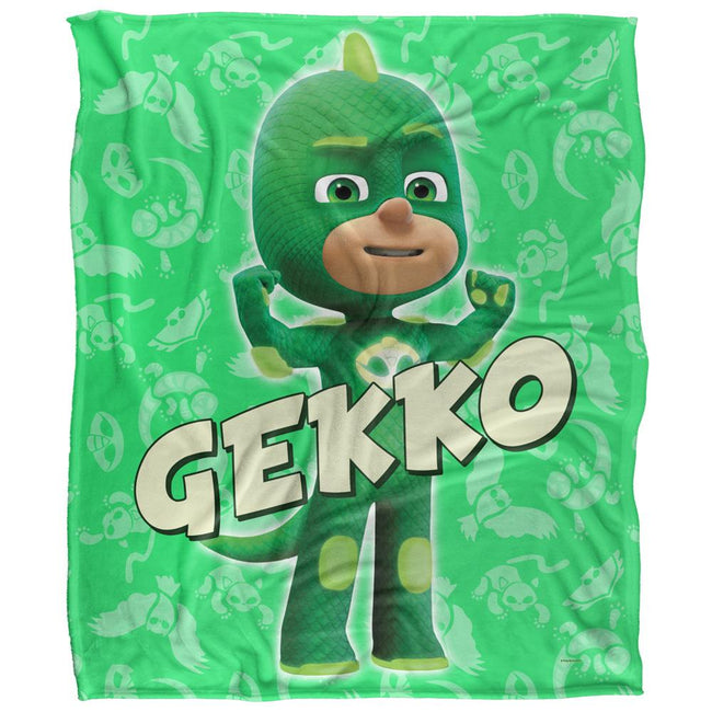 White - Back - PJ Masks Gekko Blanket