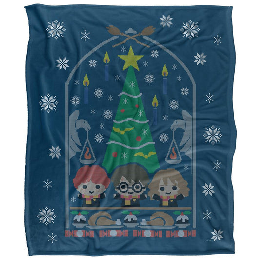 Multicoloured - Front - Harry Potter Chibi Christmas Blanket