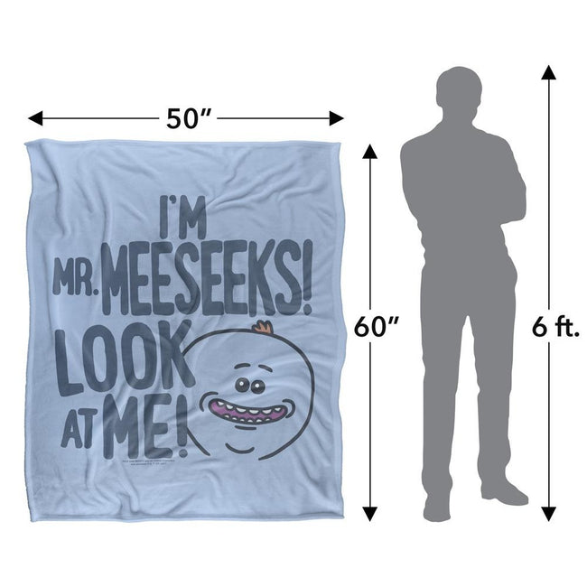 Multicoloured - Pack Shot - Rick And Morty Look At Me Mr Meeseeks Blanket