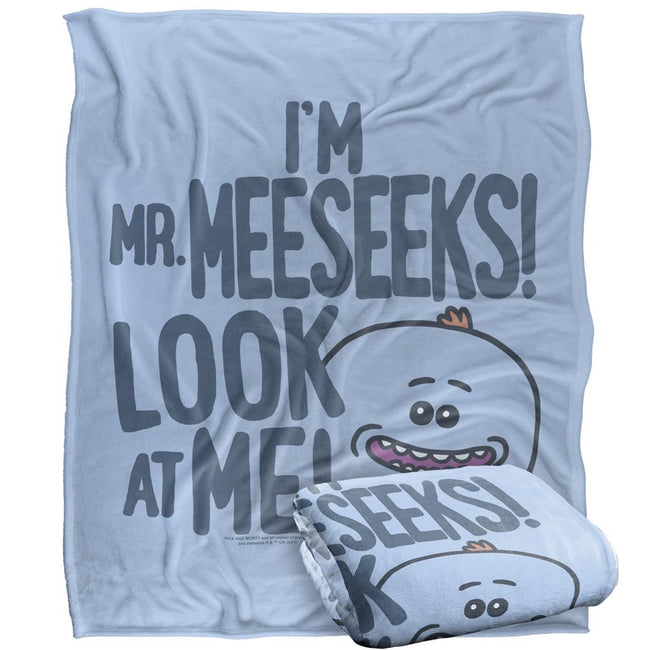 Multicoloured - Side - Rick And Morty Look At Me Mr Meeseeks Blanket