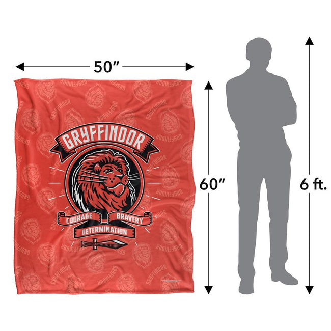 Multicoloured - Pack Shot - Harry Potter Courage, Bravery, Determination Gryffindor Blanket