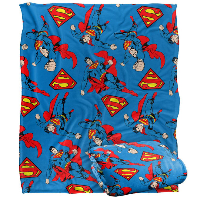 Multicoloured - Side - Superman All-Over Print Blanket